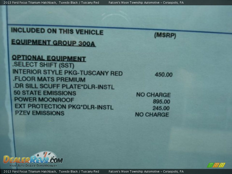 2013 Ford Focus Titanium Hatchback Tuxedo Black / Tuscany Red Photo #20