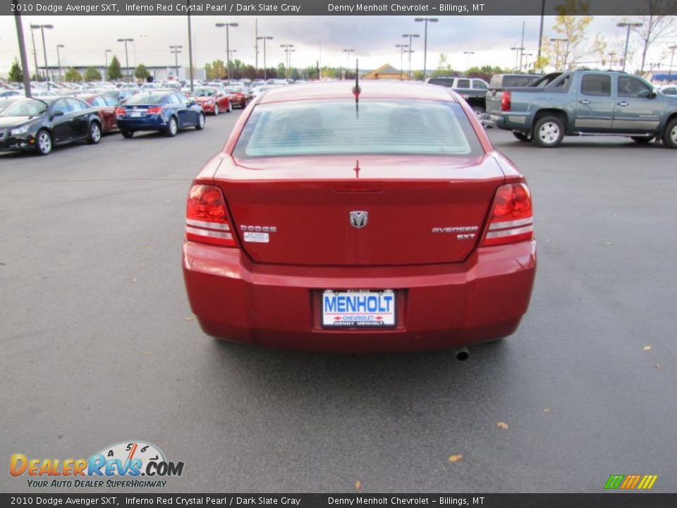 2010 Dodge Avenger SXT Inferno Red Crystal Pearl / Dark Slate Gray Photo #4
