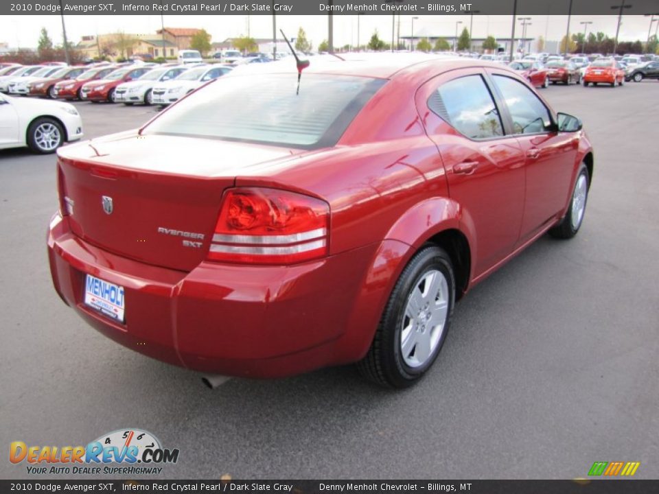 2010 Dodge Avenger SXT Inferno Red Crystal Pearl / Dark Slate Gray Photo #5