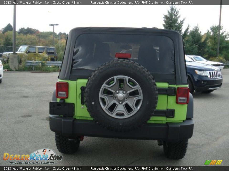 2013 Jeep Wrangler Rubicon 4x4 Gecko Green / Black Photo #7