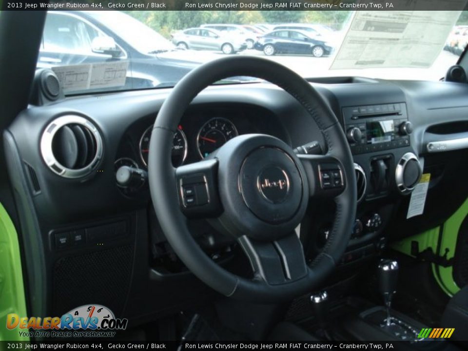2013 Jeep Wrangler Rubicon 4x4 Gecko Green / Black Photo #10