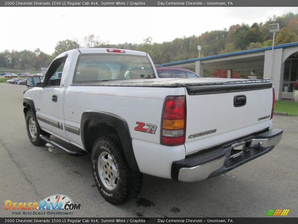 2000 Chevrolet Silverado 1500 LS Regular Cab 4x4 Summit White / Graphite Photo #3