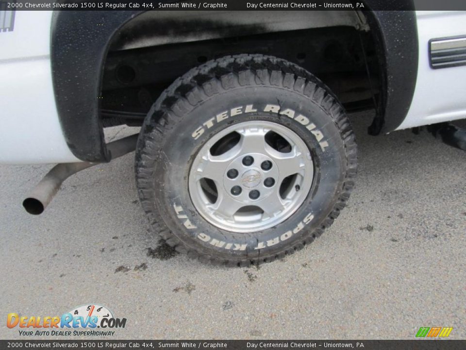 2000 Chevrolet Silverado 1500 LS Regular Cab 4x4 Summit White / Graphite Photo #6