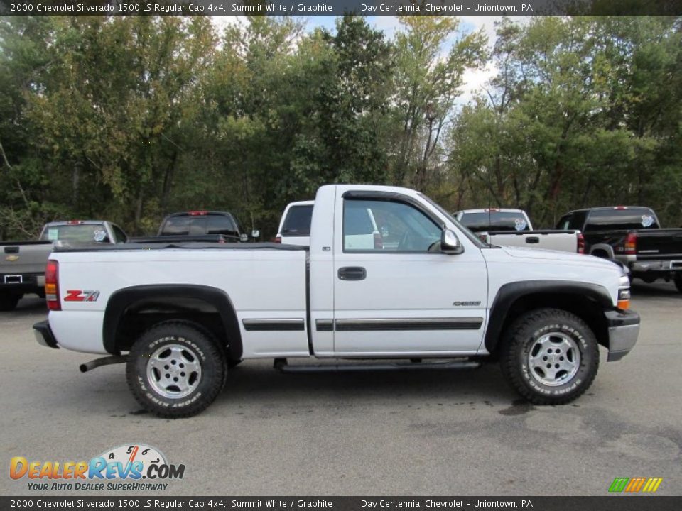 2000 Chevrolet Silverado 1500 LS Regular Cab 4x4 Summit White / Graphite Photo #7