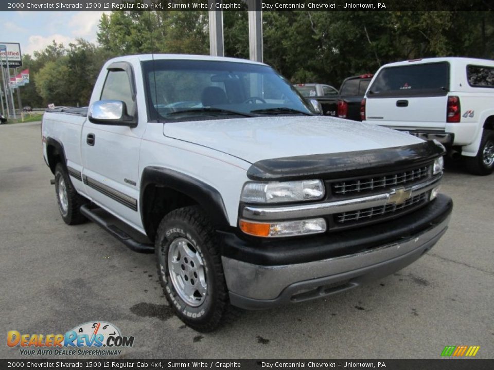 2000 Chevrolet Silverado 1500 LS Regular Cab 4x4 Summit White / Graphite Photo #8