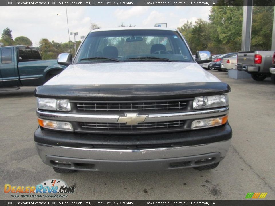 2000 Chevrolet Silverado 1500 LS Regular Cab 4x4 Summit White / Graphite Photo #9