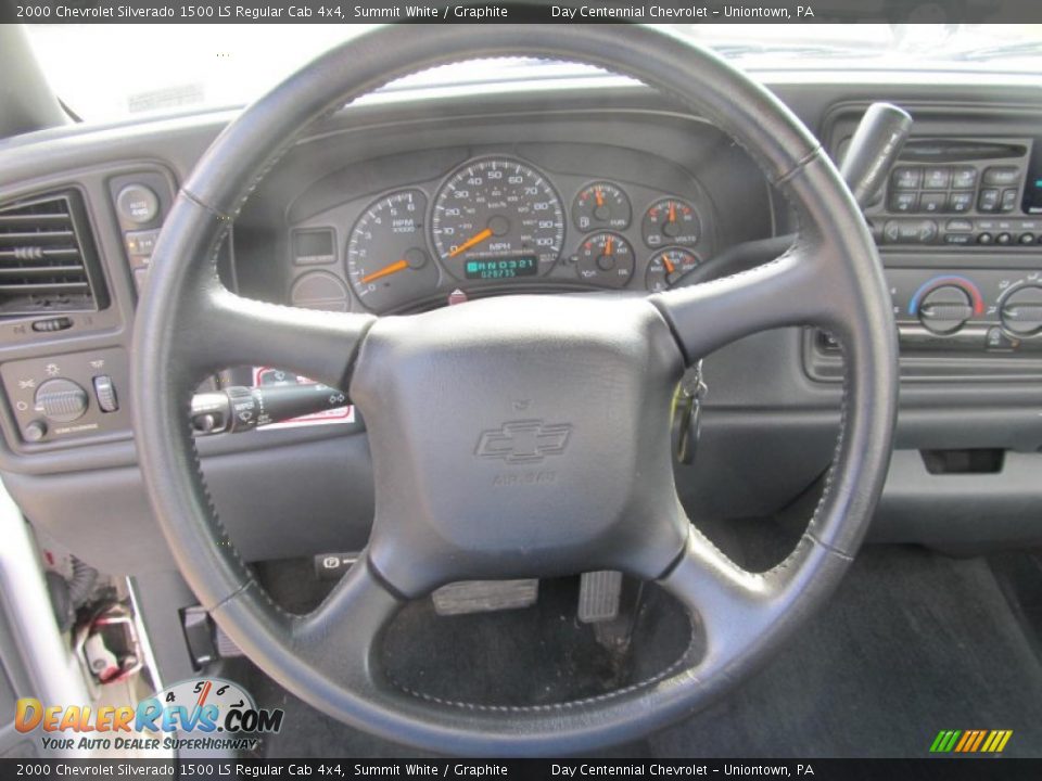 2000 Chevrolet Silverado 1500 LS Regular Cab 4x4 Summit White / Graphite Photo #14