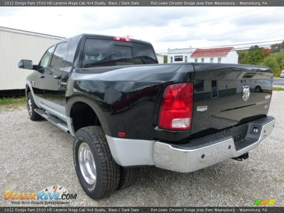 2012 Dodge Ram 3500 HD Laramie Mega Cab 4x4 Dually Black / Dark Slate Photo #3