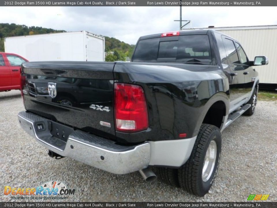 2012 Dodge Ram 3500 HD Laramie Mega Cab 4x4 Dually Black / Dark Slate Photo #5