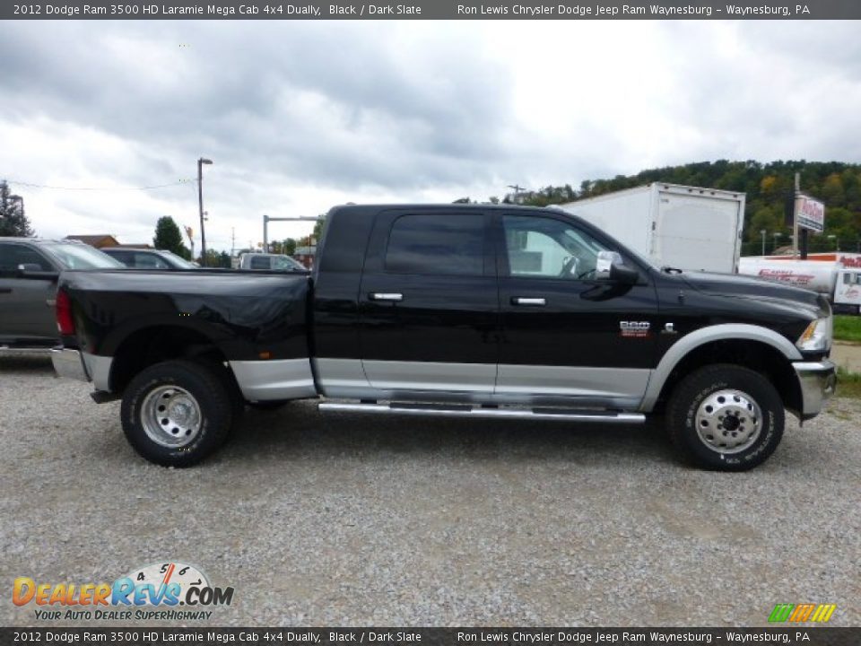 Black 2012 Dodge Ram 3500 HD Laramie Mega Cab 4x4 Dually Photo #6