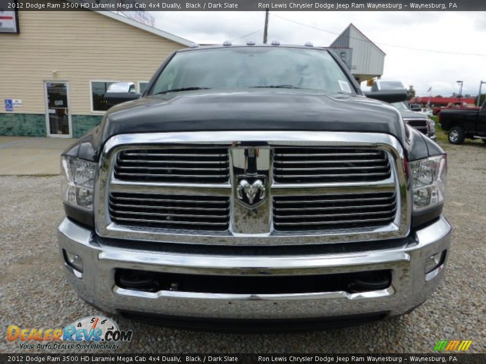 2012 Dodge Ram 3500 HD Laramie Mega Cab 4x4 Dually Black / Dark Slate Photo #8