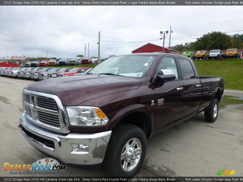2012 Dodge Ram 2500 HD Laramie Crew Cab 4x4 Deep Cherry Red Crystal Pearl / Light Pebble Beige/Bark Brown Photo #1