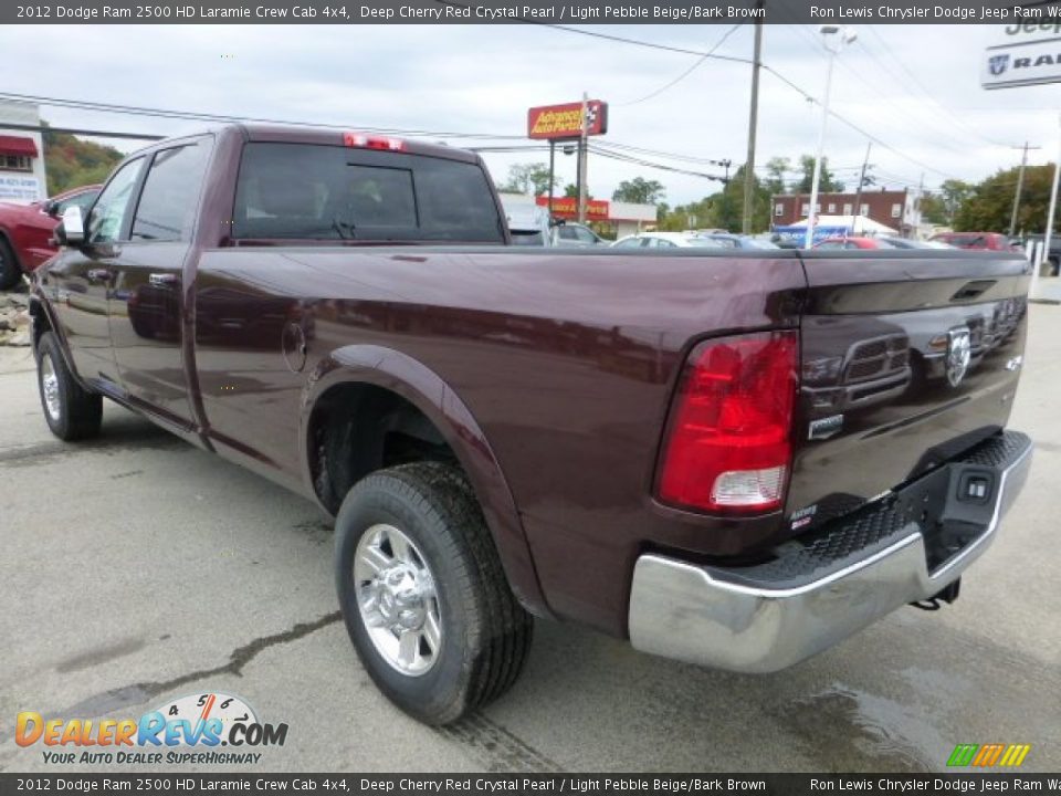 2012 Dodge Ram 2500 HD Laramie Crew Cab 4x4 Deep Cherry Red Crystal Pearl / Light Pebble Beige/Bark Brown Photo #3