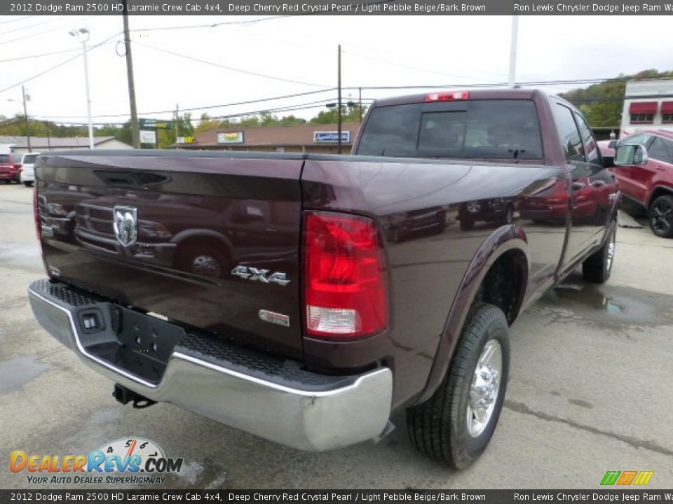 2012 Dodge Ram 2500 HD Laramie Crew Cab 4x4 Deep Cherry Red Crystal Pearl / Light Pebble Beige/Bark Brown Photo #5