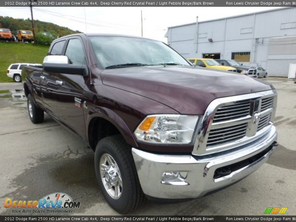 2012 Dodge Ram 2500 HD Laramie Crew Cab 4x4 Deep Cherry Red Crystal Pearl / Light Pebble Beige/Bark Brown Photo #7