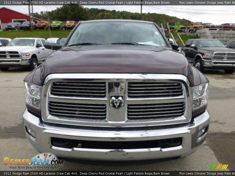 2012 Dodge Ram 2500 HD Laramie Crew Cab 4x4 Deep Cherry Red Crystal Pearl / Light Pebble Beige/Bark Brown Photo #8