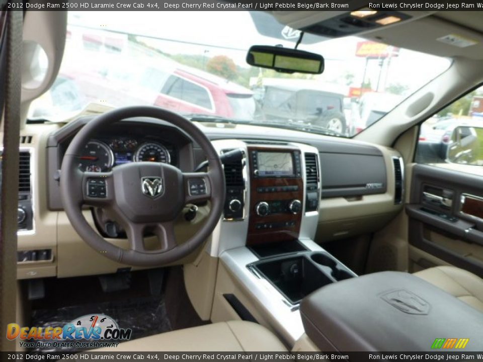 2012 Dodge Ram 2500 HD Laramie Crew Cab 4x4 Deep Cherry Red Crystal Pearl / Light Pebble Beige/Bark Brown Photo #13