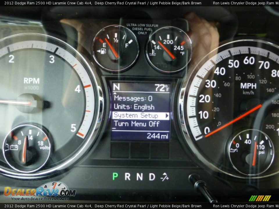 2012 Dodge Ram 2500 HD Laramie Crew Cab 4x4 Deep Cherry Red Crystal Pearl / Light Pebble Beige/Bark Brown Photo #18