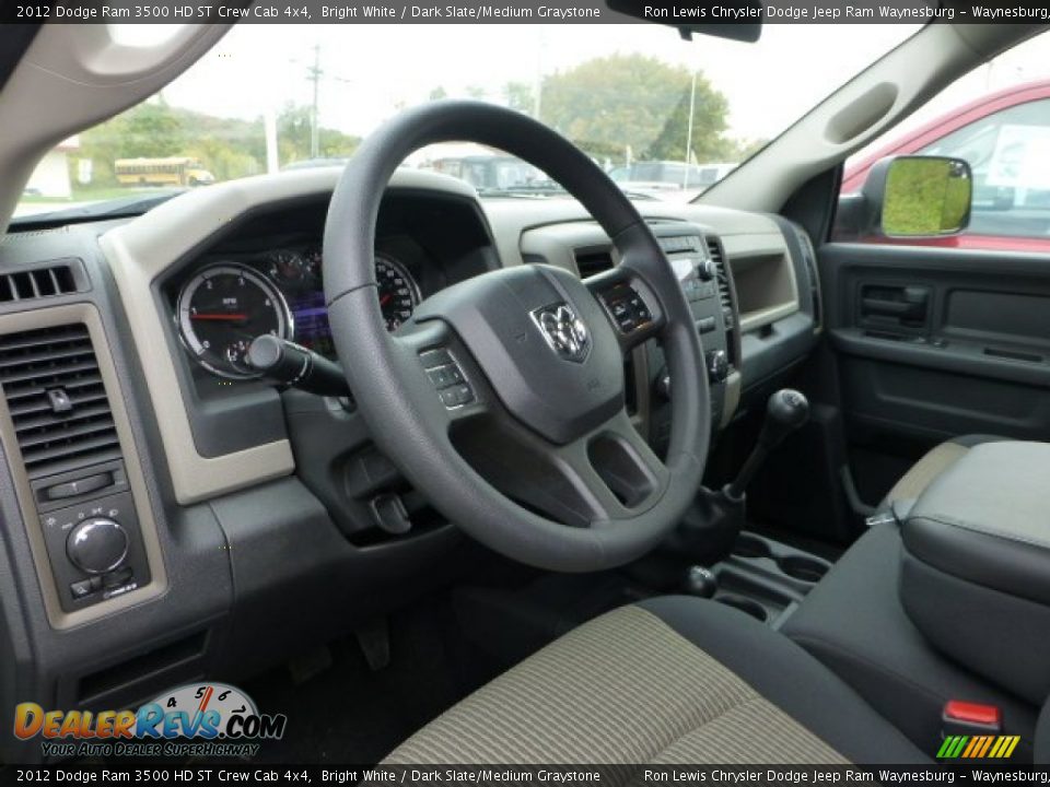 2012 Dodge Ram 3500 HD ST Crew Cab 4x4 Bright White / Dark Slate/Medium Graystone Photo #15