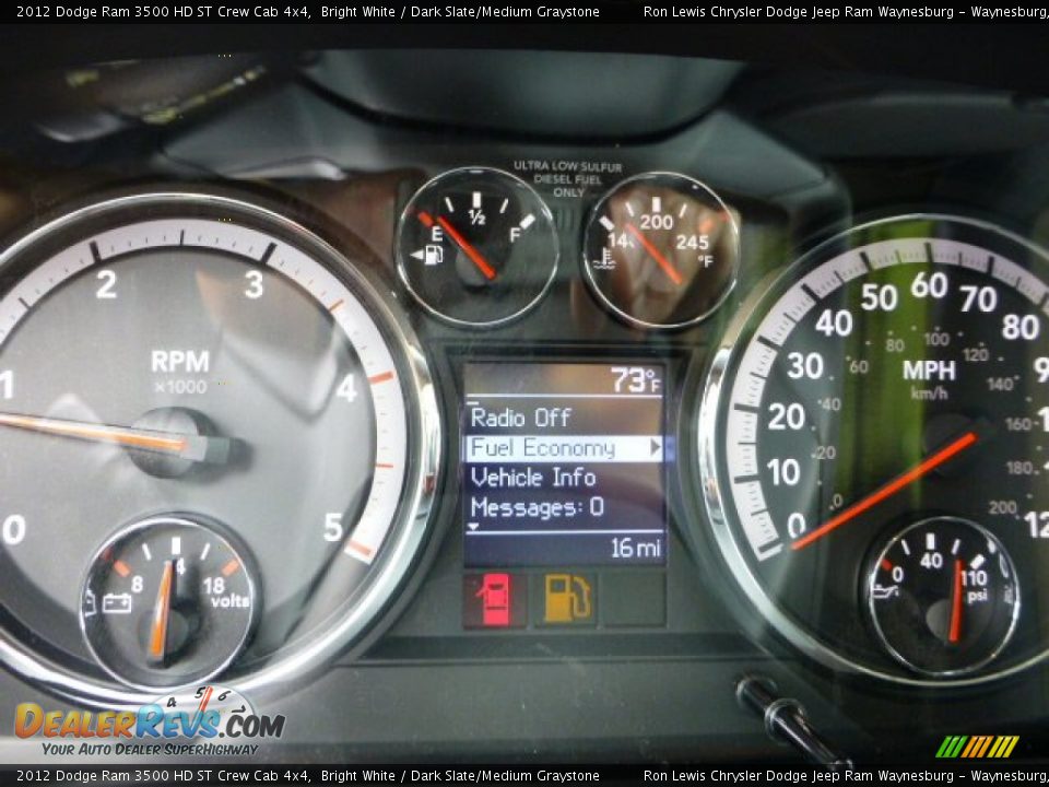 2012 Dodge Ram 3500 HD ST Crew Cab 4x4 Bright White / Dark Slate/Medium Graystone Photo #19