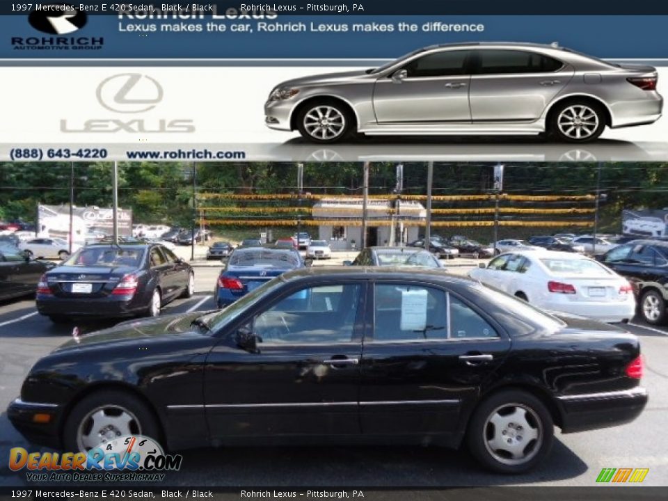 1997 Mercedes-Benz E 420 Sedan Black / Black Photo #1