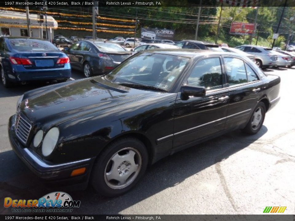 1997 Mercedes-Benz E 420 Sedan Black / Black Photo #2