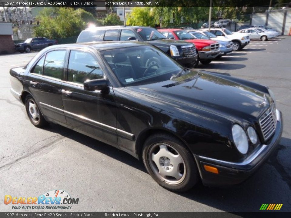 1997 Mercedes-Benz E 420 Sedan Black / Black Photo #3