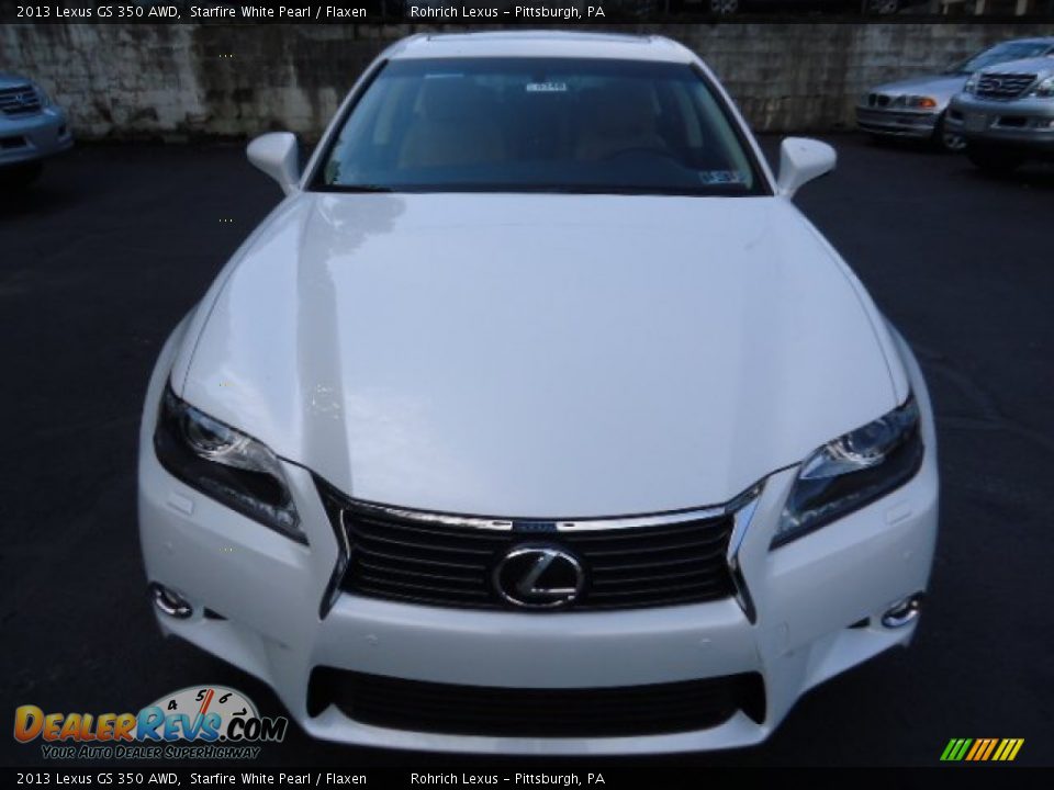 2013 Lexus GS 350 AWD Starfire White Pearl / Flaxen Photo #6