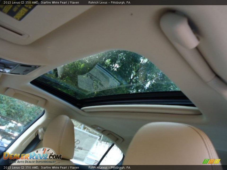 2013 Lexus GS 350 AWD Starfire White Pearl / Flaxen Photo #14