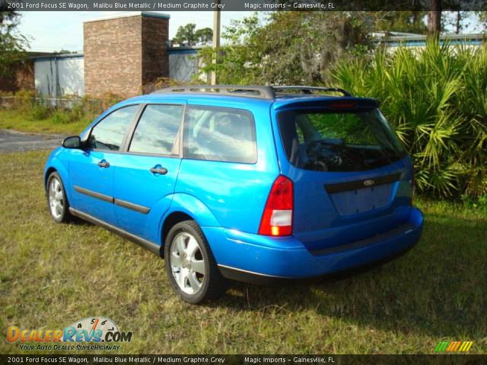 2001 Ford Focus SE Wagon Malibu Blue Metallic / Medium Graphite Grey Photo #4