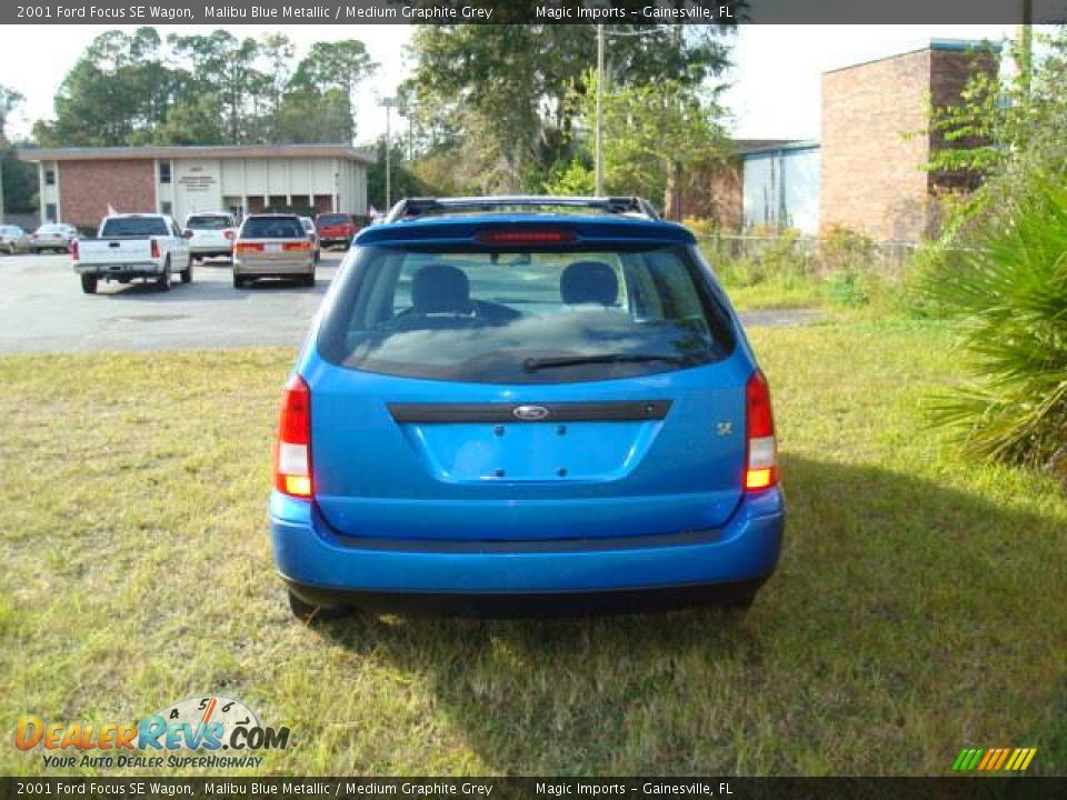 2001 Ford Focus SE Wagon Malibu Blue Metallic / Medium Graphite Grey Photo #5