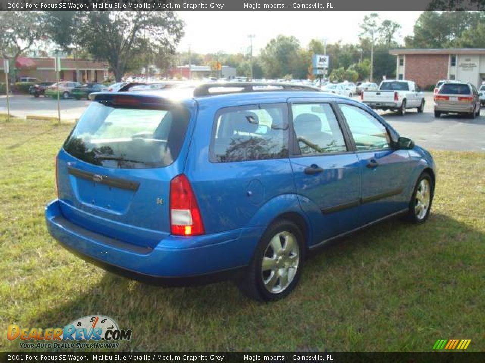 2001 Ford Focus SE Wagon Malibu Blue Metallic / Medium Graphite Grey Photo #6