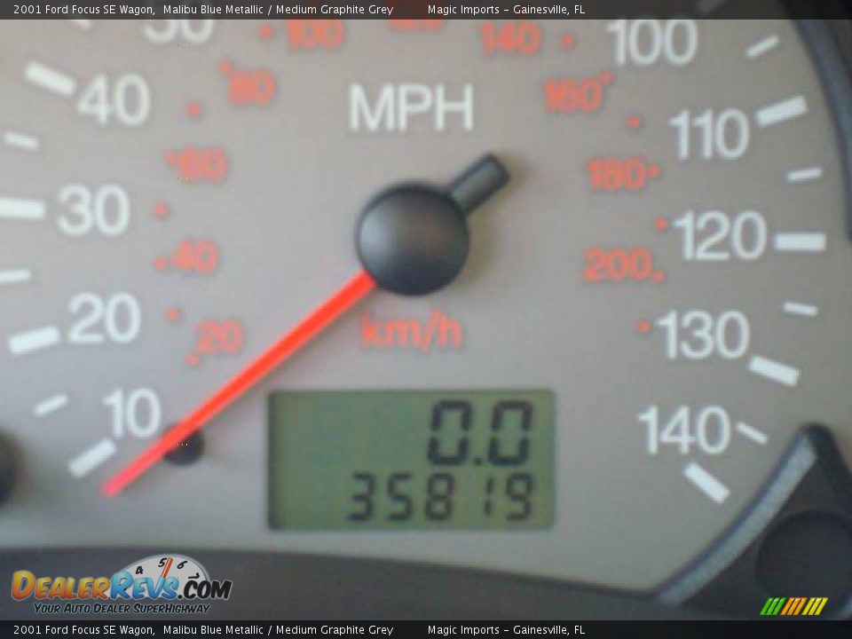 2001 Ford Focus SE Wagon Malibu Blue Metallic / Medium Graphite Grey Photo #9