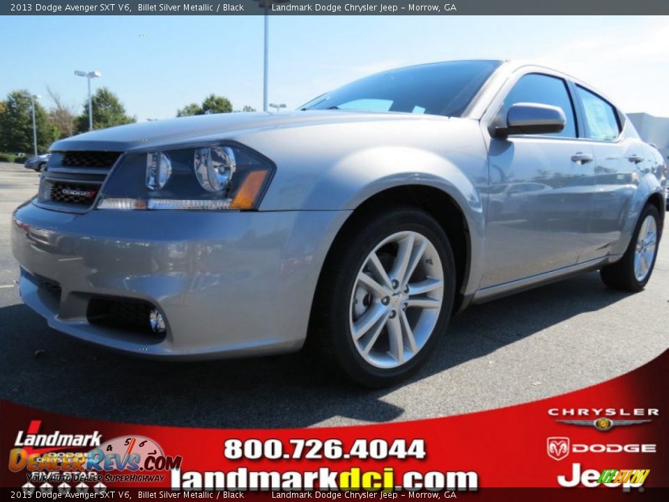 2013 Dodge Avenger SXT V6 Billet Silver Metallic / Black Photo #1