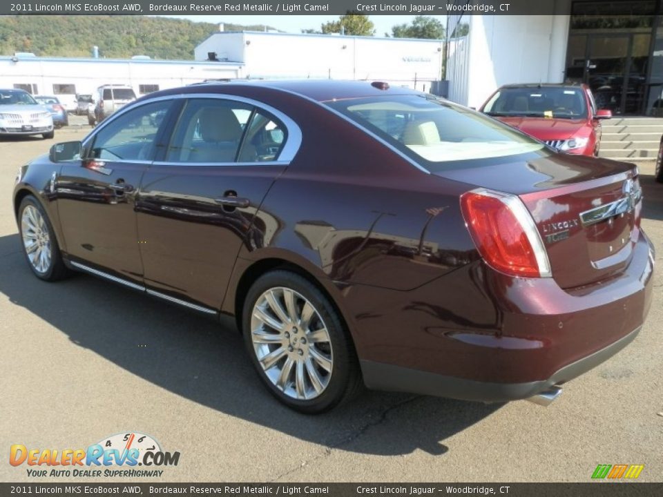 2011 Lincoln MKS EcoBoost AWD Bordeaux Reserve Red Metallic / Light Camel Photo #2