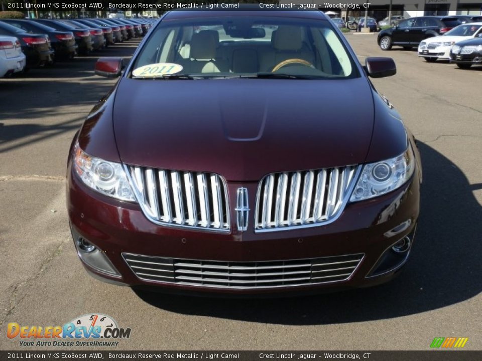 2011 Lincoln MKS EcoBoost AWD Bordeaux Reserve Red Metallic / Light Camel Photo #4