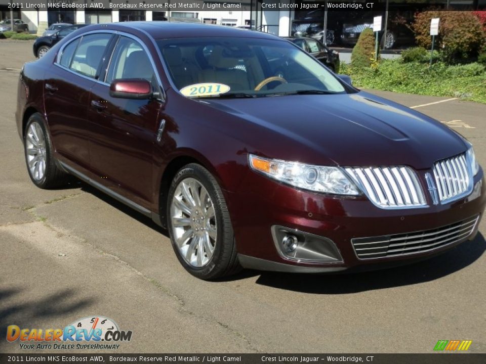 2011 Lincoln MKS EcoBoost AWD Bordeaux Reserve Red Metallic / Light Camel Photo #5