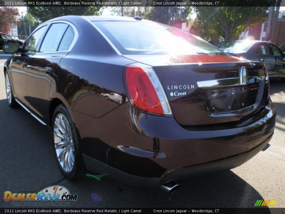 2011 Lincoln MKS EcoBoost AWD Bordeaux Reserve Red Metallic / Light Camel Photo #6