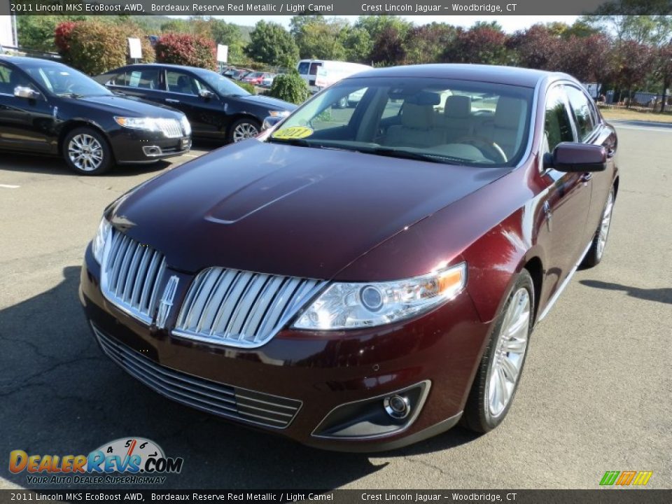 2011 Lincoln MKS EcoBoost AWD Bordeaux Reserve Red Metallic / Light Camel Photo #7