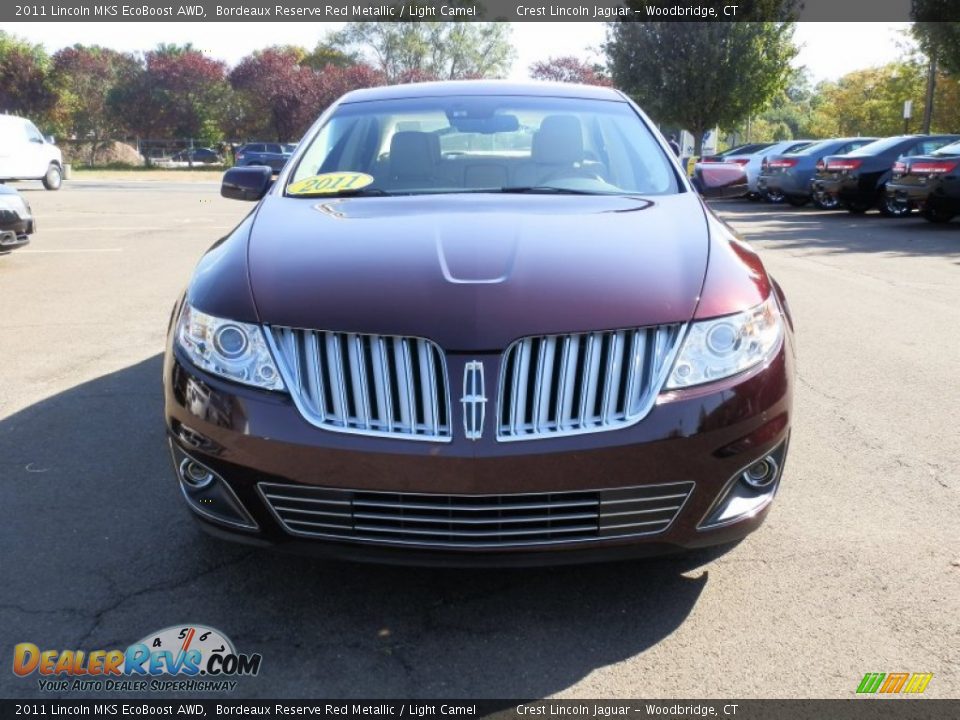 2011 Lincoln MKS EcoBoost AWD Bordeaux Reserve Red Metallic / Light Camel Photo #8