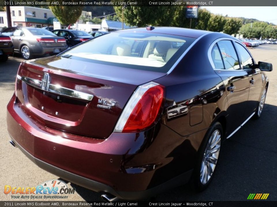 2011 Lincoln MKS EcoBoost AWD Bordeaux Reserve Red Metallic / Light Camel Photo #9
