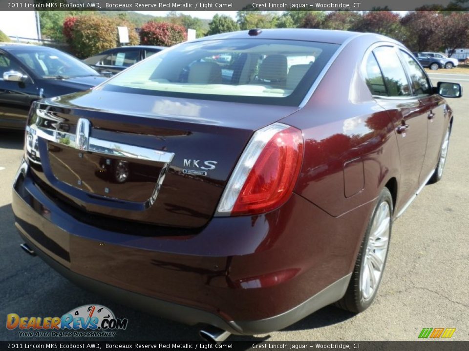 2011 Lincoln MKS EcoBoost AWD Bordeaux Reserve Red Metallic / Light Camel Photo #12