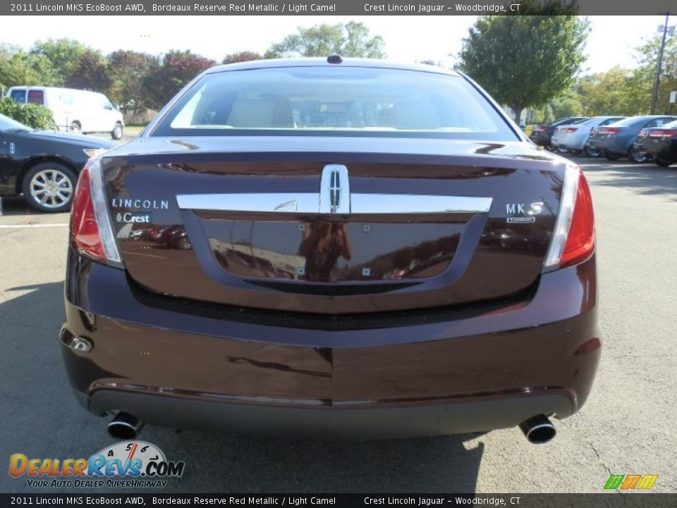 2011 Lincoln MKS EcoBoost AWD Bordeaux Reserve Red Metallic / Light Camel Photo #13