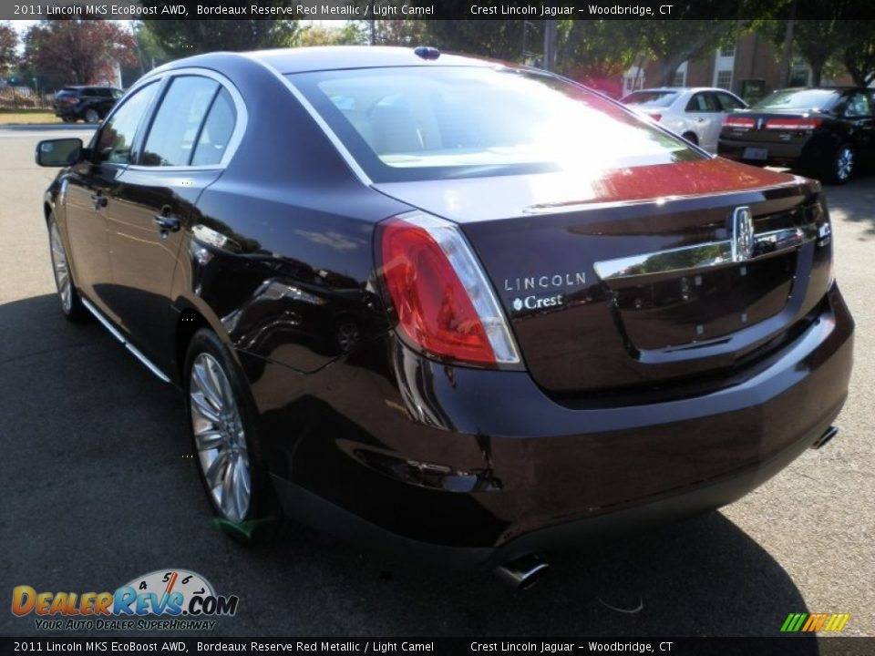 2011 Lincoln MKS EcoBoost AWD Bordeaux Reserve Red Metallic / Light Camel Photo #14