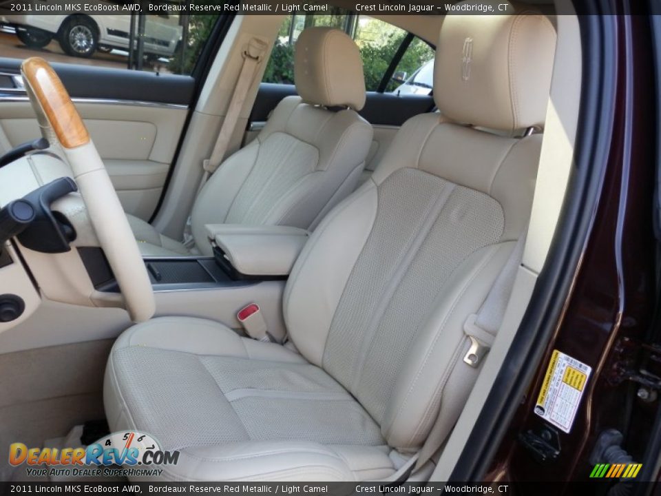 2011 Lincoln MKS EcoBoost AWD Bordeaux Reserve Red Metallic / Light Camel Photo #16