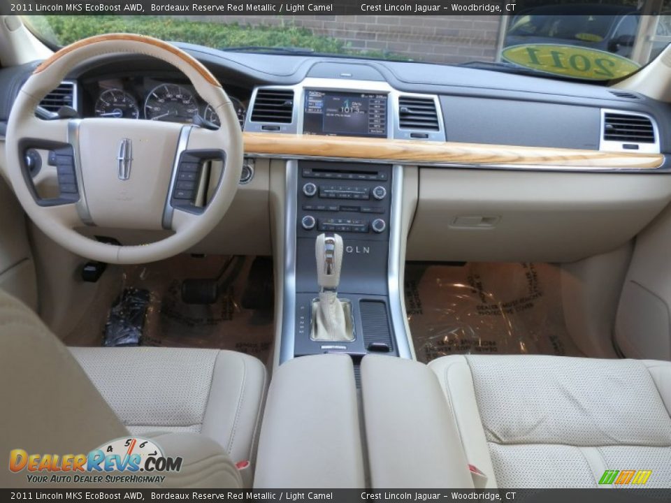 2011 Lincoln MKS EcoBoost AWD Bordeaux Reserve Red Metallic / Light Camel Photo #18