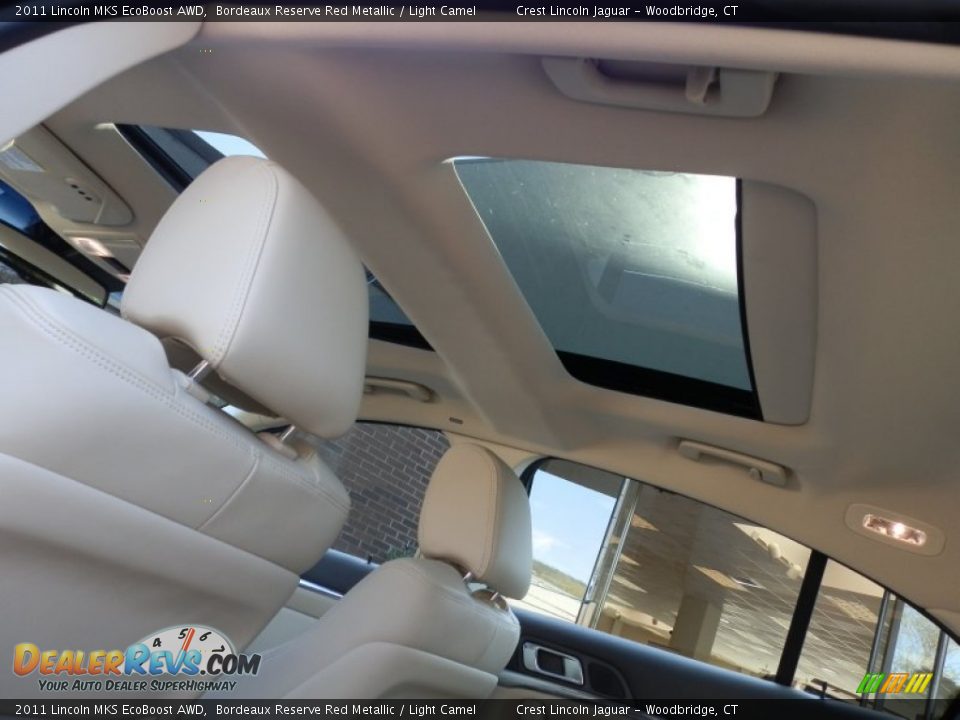 2011 Lincoln MKS EcoBoost AWD Bordeaux Reserve Red Metallic / Light Camel Photo #20