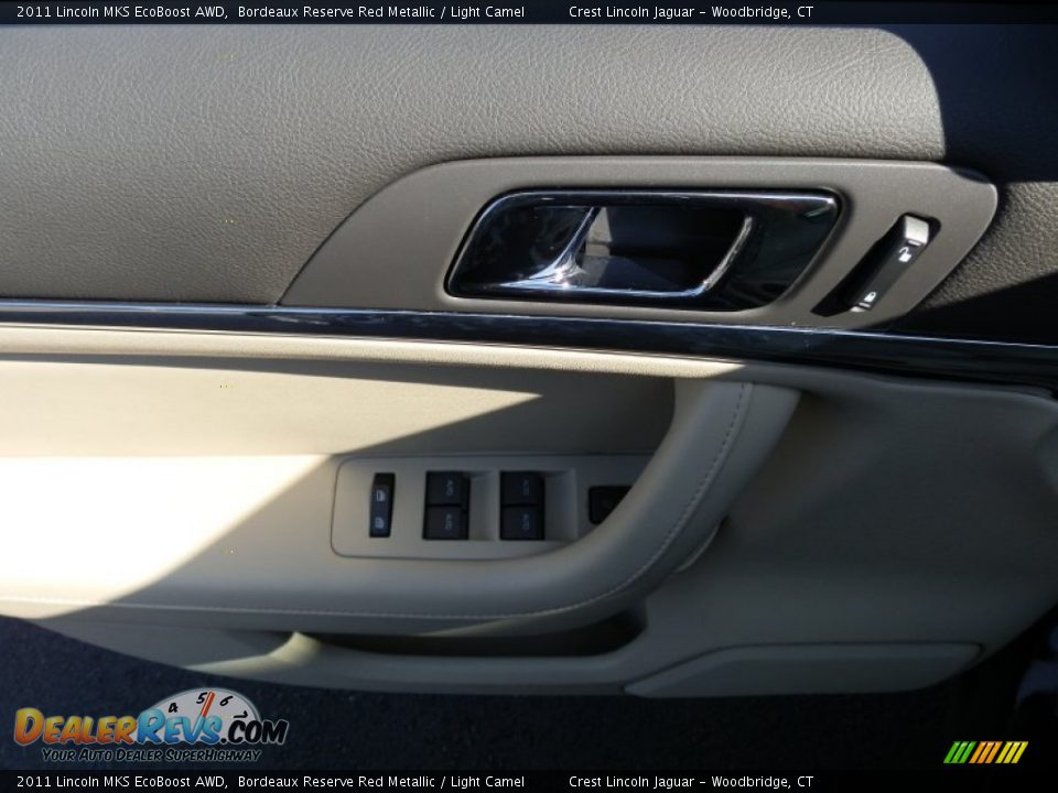 2011 Lincoln MKS EcoBoost AWD Bordeaux Reserve Red Metallic / Light Camel Photo #22