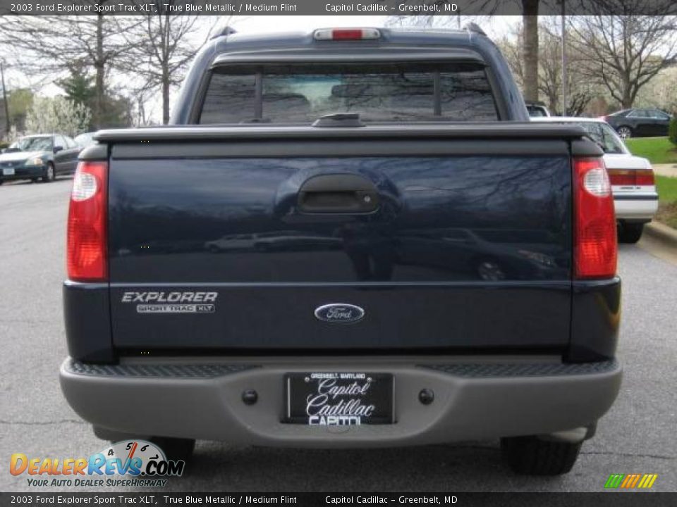 2003 Ford Explorer Sport Trac XLT True Blue Metallic / Medium Flint Photo #3