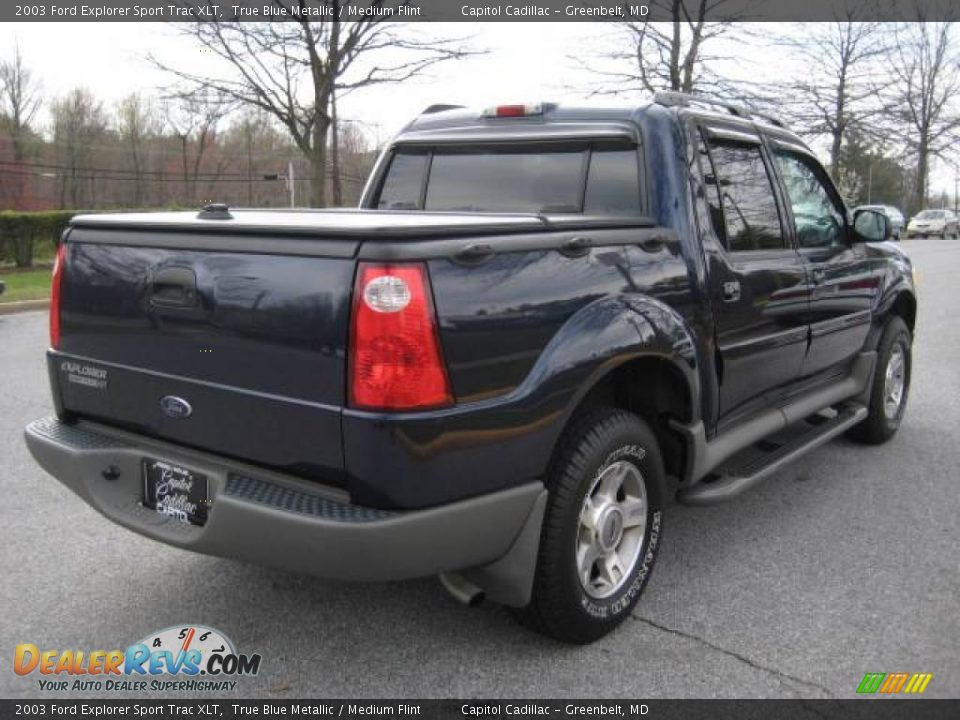2003 Ford Explorer Sport Trac XLT True Blue Metallic / Medium Flint Photo #4